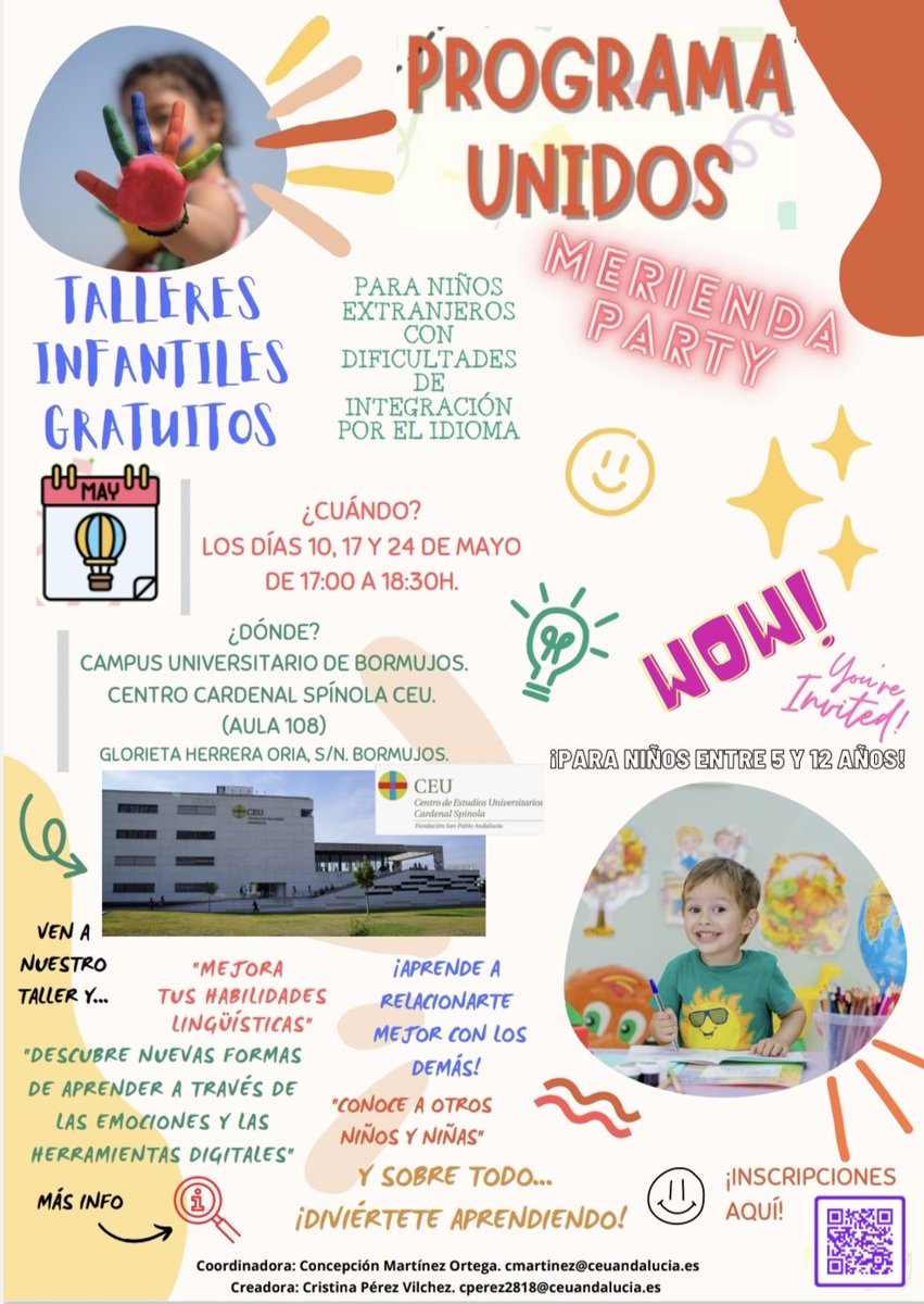 Estoy muy orgullosa de poder compartir una iniciativa que he creado y que llevo de la mano de mi profesora Concepción Martínez Ortega, en <a href="/CEUAndalucia/">CEU Andalucía</a>.
Se trata de un programa llamado "Programa Unidos" y por ello, necesitamos difundir la información. 
¡Muchas gracias !