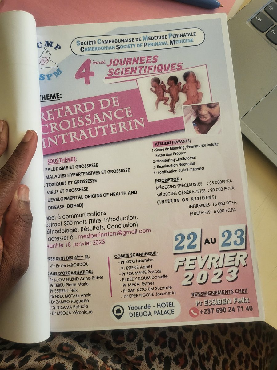AnneNjom's tweet photo. Le point sur les journées scientifiques de la Société camerounaise de médecine périnatale de 2018 à 2023
#formationmedicale #Perinatology #obstetrics #children #maternalmhmatters #smallvulnerablenewborns #globalhealth #maternalhealth #Newbornhealth #childhealth https://t.co/fX2WkZ7TYV