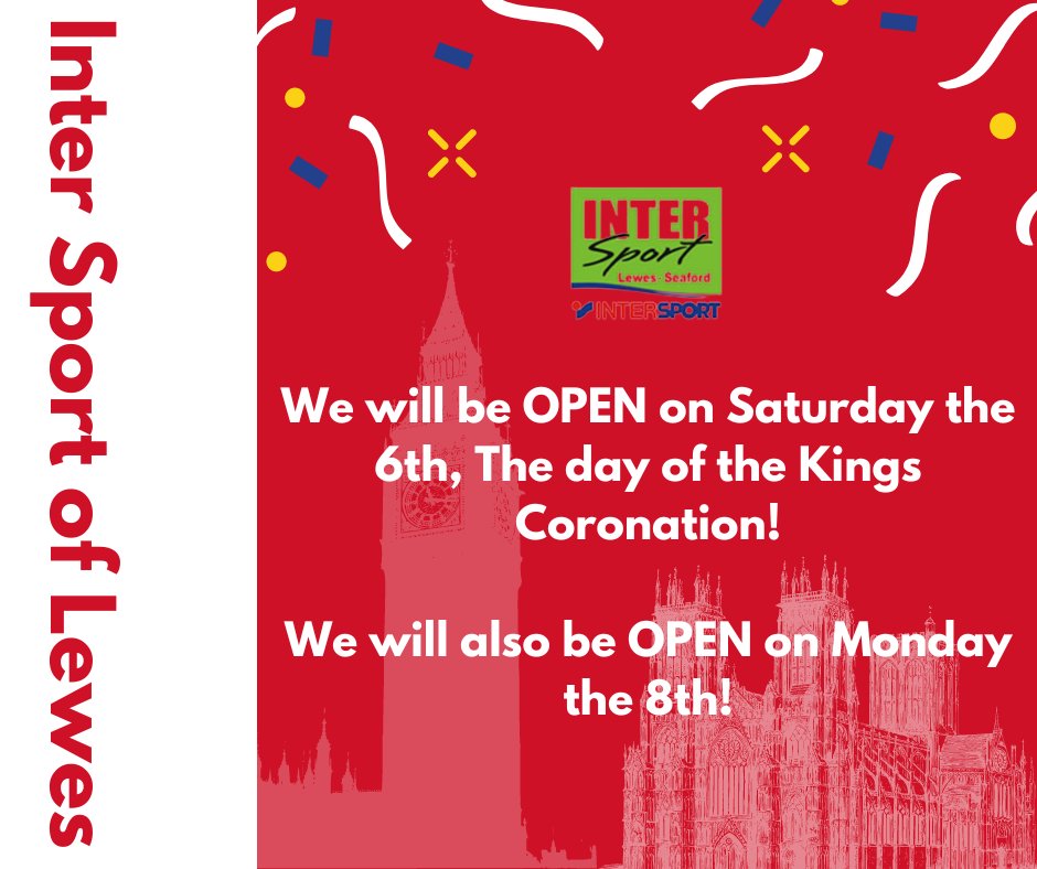 We will be OPEN for both the Coronation of the King and the Monday Bank holiday!🇬🇧

Saturday will be our normal hours of 9am-5:30pm.
Sunday will be at Bank Holiday hours of 10am-4pm.

We look forward to seeing you then!🎉