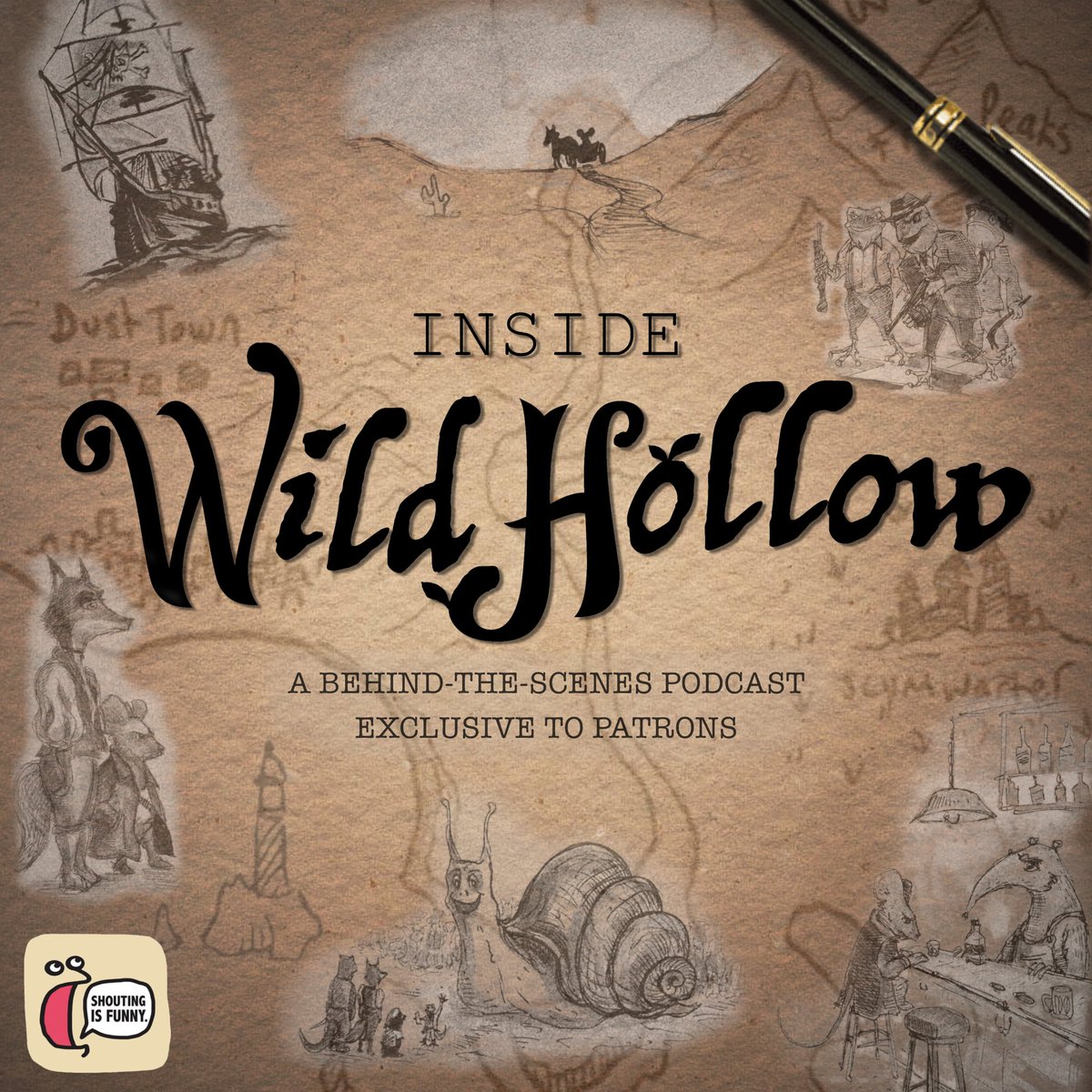 Episode 4 of Inside Wild Hollow is out at midnight! Haven’t signed up to our Patreon yet? We’re ONE away from our goal of 10 patrons - you could be our lucky 10th! Head over to Patreon.com/shoutingisfunny check out what’s on offer and get your ears on our behind the scenes pod!