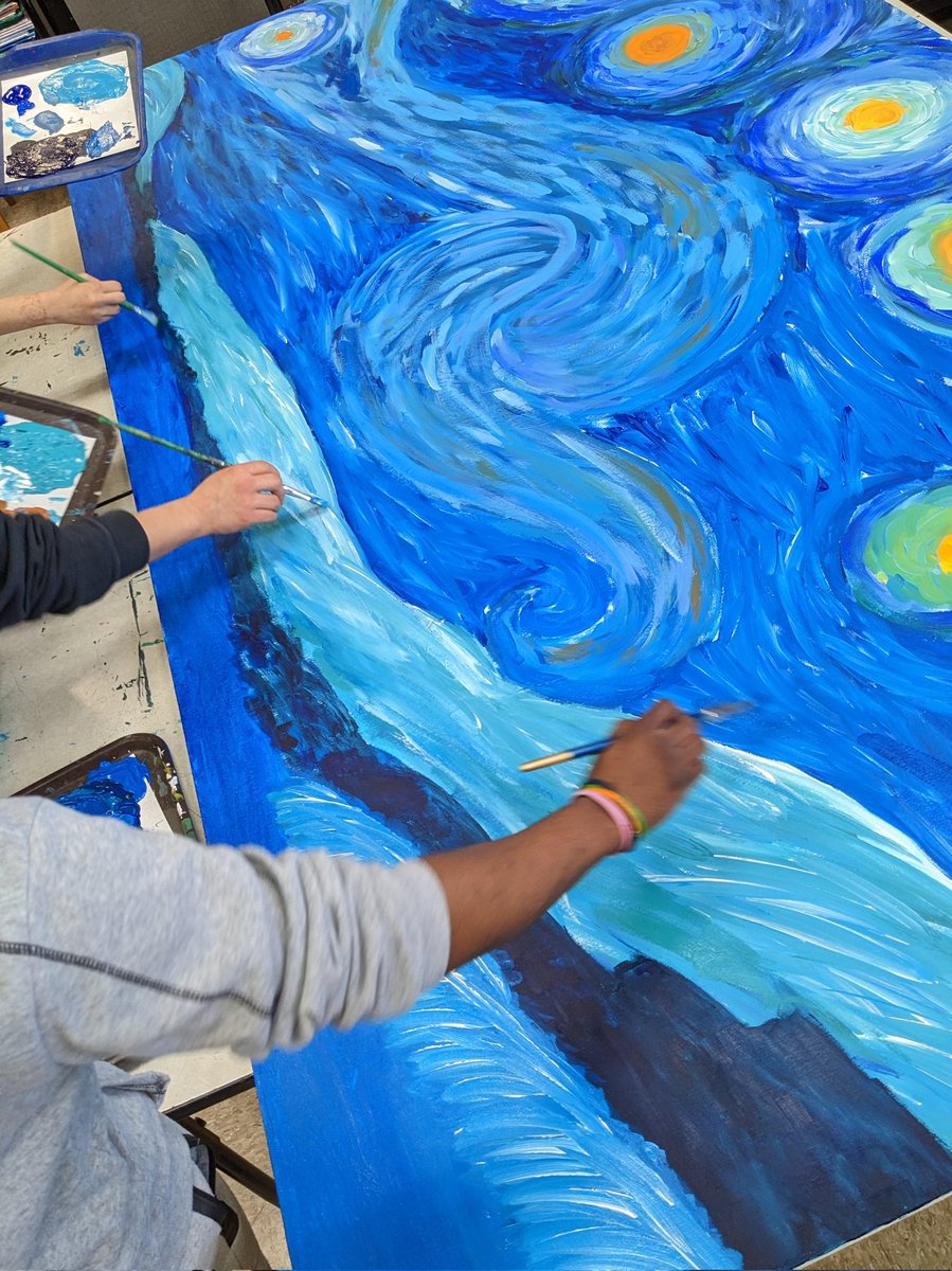 Sarah St.John (@art_by_ssj) on Twitter photo Our "Starry Night" inspired mural painting is coming to life! β¨ <a href="/WestburyWHS/">Westbury High School</a> <a href="/onewestbury/">Westbury Union Free School District</a> Our "Starry Night" inspired mural painting is coming to life! β¨ <a href="/WestburyWHS/">Westbury High School</a> <a href="/onewestbury/">Westbury Union Free School District</a>