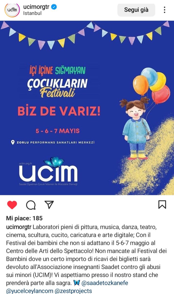 Nunziatrn's tweet photo. #ucimorgtr 
Festival dei bambini   il 5-6-7  maggio  23
I tag  in questa foto  sono tanti  tra cui  Thebursin  💙
#KeremBürsin https://t.co/brQDyBf8TN