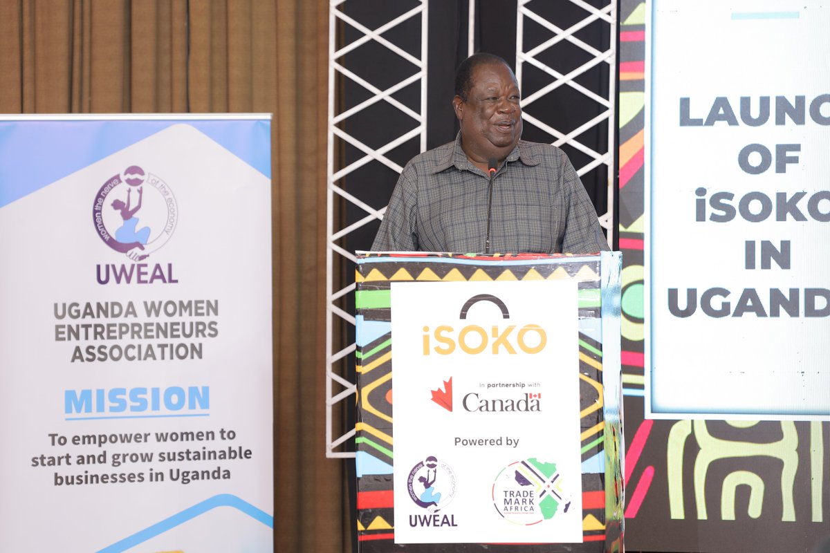iSOKO Uganda (@isokouganda) on Twitter photo A special thanks to Hon. Magode Ikuya, State Minister for East African Affairs, #Uganda for gracing the occasion today.
He declared the #iSOKO platform officially launched! 🎉
<a href="/TradeMarkAfrica/">TradeMark Africa</a> <a href="/UWEAL_Ug/">Uganda Women Entrepreneurs Association</a> <a href="/CanHCKenya/">Canada in Kenya, Somalia and Uganda</a>
#iSOKOLaunch #WomenInTradeAfrica #EmpowerWomen #PowerTrade A special thanks to Hon. Magode Ikuya, State Minister for East African Affairs, #Uganda for gracing the occasion today.
He declared the #iSOKO platform officially launched! 🎉
<a href="/TradeMarkAfrica/">TradeMark Africa</a> <a href="/UWEAL_Ug/">Uganda Women Entrepreneurs Association</a> <a href="/CanHCKenya/">Canada in Kenya, Somalia and Uganda</a>
#iSOKOLaunch #WomenInTradeAfrica #EmpowerWomen #PowerTrade