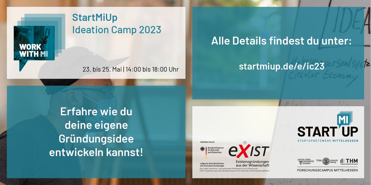 _StartMiUp's tweet photo. Du hast Lust etwas zu gründen aber noch keine passende Geschäftsidee?
Mehr unter: https://t.co/zUpFgDvbZL
#fcmh_startmiup #GrowWithMi #WorkWithMi #mittelhessen
@jlugiessen #ECM @Uni_MR #MAFEXmarburg @THMittelhessen #THINKmittelhessen
#EXIST @BMWK https://t.co/Psydw0E6eB