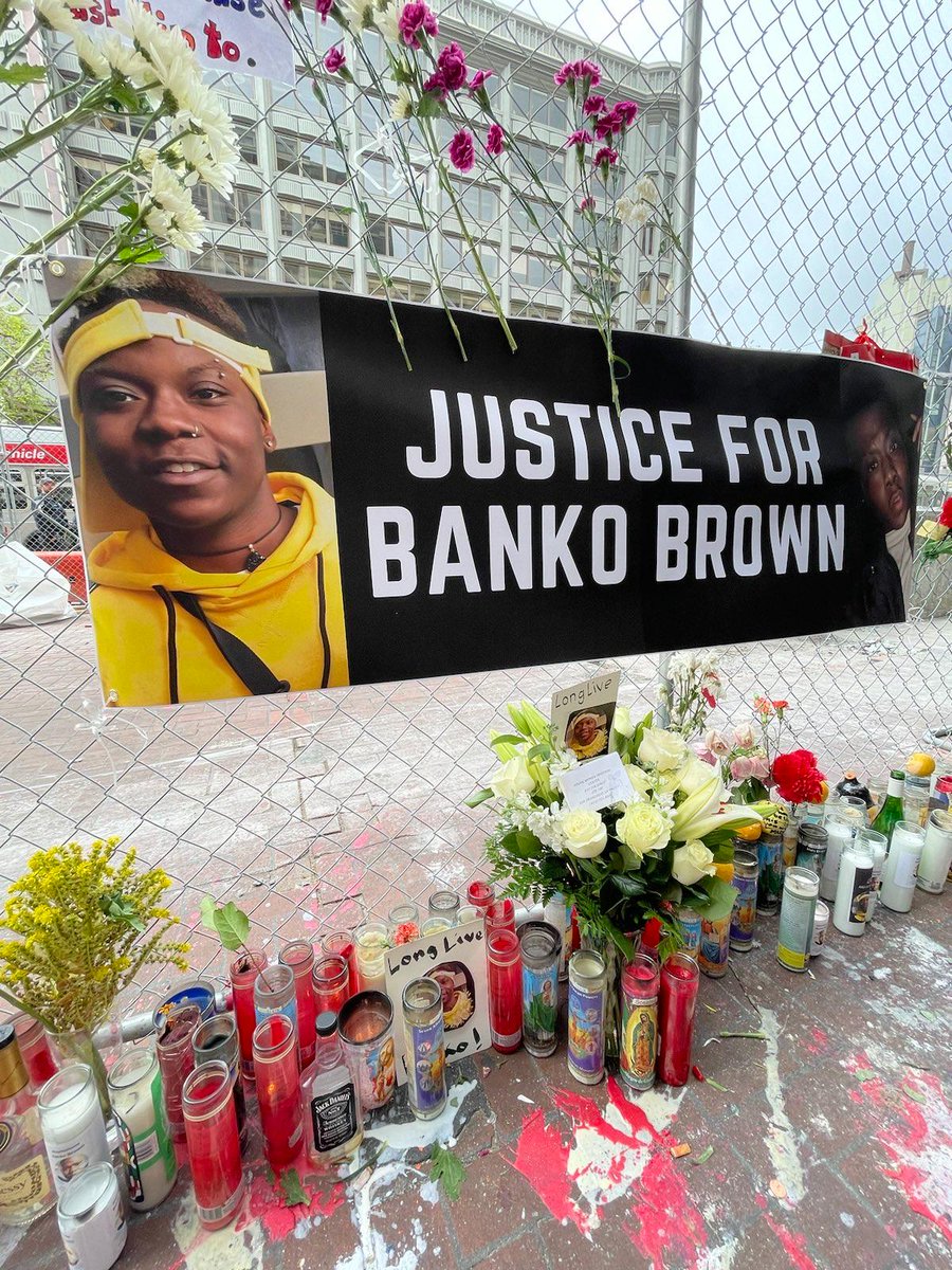 A young Black trans man was killed by armed security in SF at a Walgreens. There’s nothing in Walgreens that is worth a human life. SAY HIS NAME; BANKO BROWN.