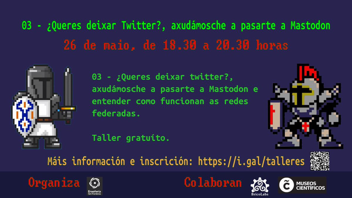 Por se te perdeches o taller 'Alternativas libres a google' na Domus <a href="/mc2coruna/">Museos Científicos Coruñeses</a>,aquí vai unha publicación con algunhas delas,para promover a tecnoloxía libre e a soberanía dixital. 
👉galicia.isf.es/blog/des-googl… 
📢E,26 de maio,teremos o de mastodon!
Apúntate: i.gal/talleres