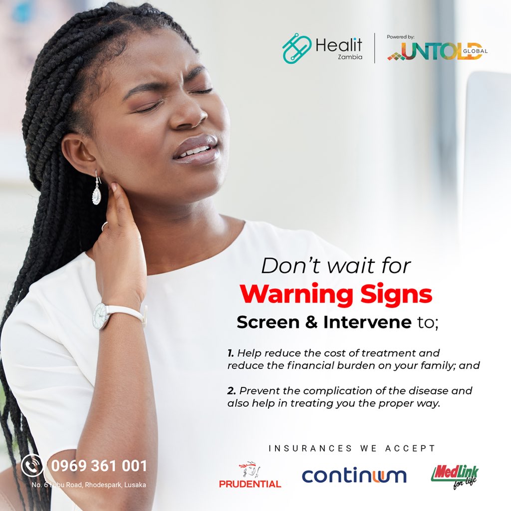 HealiTZambia's tweet photo. Don’t wait for Warning Signs ⛔️ 
Stay a step ahead of your health with preventive measures.
Come to our lab at No. 6 Lubu rd for Full Blood Count test at only K60.
📞0969 361 001 📧 info@healitzambia.com
.
.
.
#screenandintervene #healitzambia #yourpartnerinhealthandwellness https://t.co/3c14ECIlet