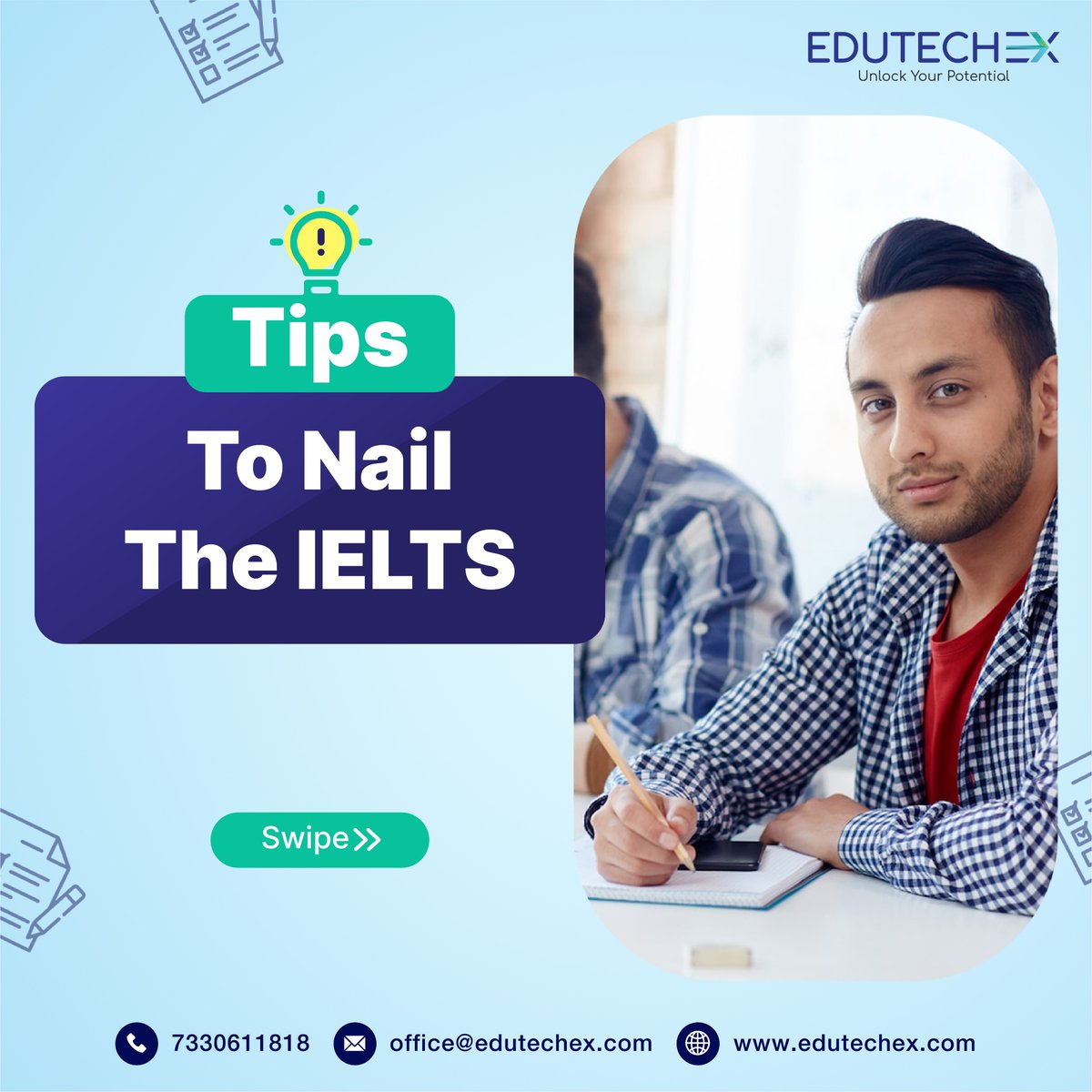 EduTechEx1's tweet image. The IELTS is the number one English language test for academic purposes, recognised by over 11,000 institutions globally🌍

Here, our experts share exclusive tips on how to nail the IELTS

Visit edutechex.com to know more

#EdutechExGlobal #EdutechEx #Ielts #EnglishTest