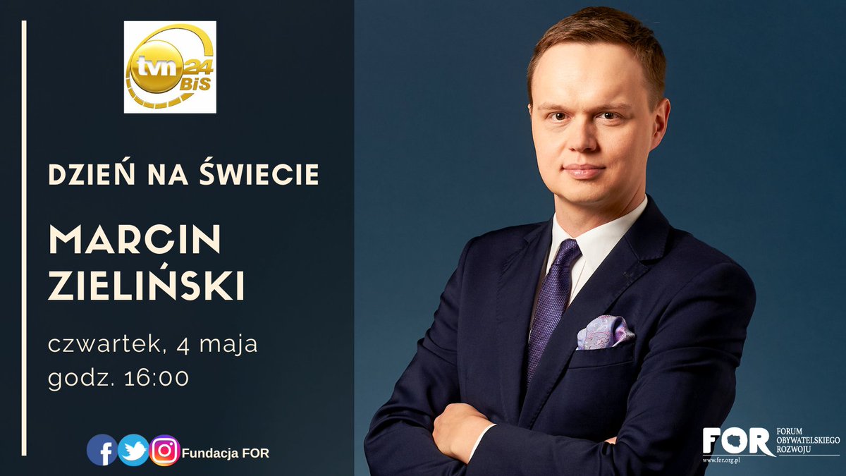 FundacjaFOR's tweet photo. #FORwmediach

🗣️ Jeszcze dziś główny ekonomista i członek zarządu FOR @MA_Zielinski będzie gościem @janniedzialek w programie Dzień na świecie❗️

📺 @TVN24BiS 
⏰ 16:00

Zapraszamy! https://t.co/5daAondlpB