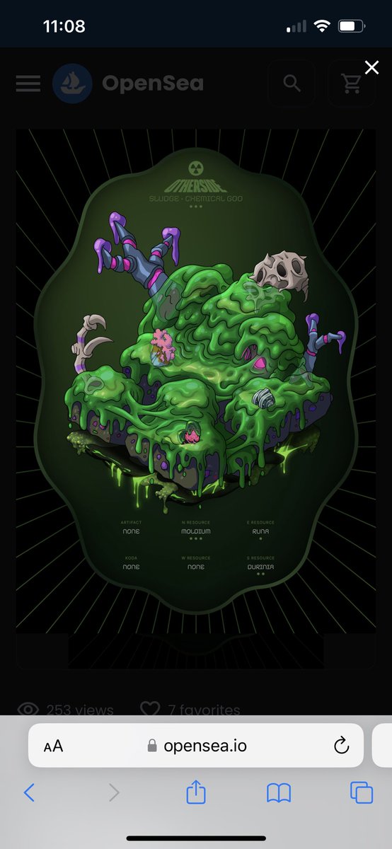 Picked up this #otherdeed today with tier 2 Durinia resource in a gooey sediment. Sludge and goo just the perfect combo. Original collection so vessel unclaimed. Open to offers <a href="/OthersideMeta/">Othersidemeta</a> #otherside
