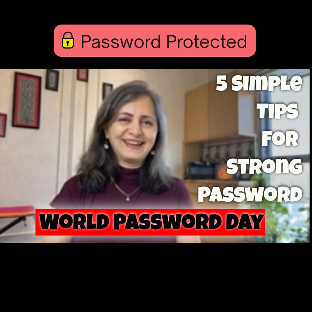 एक मजबूत पासवर्ड के लिए पांच आसान तरीके Watch 
youtu.be/0ATop_wLIJQ

#WorldPasswordDay #passwordday #strongpassword