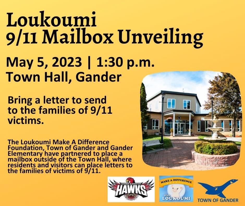 Looking forward to a great day! <a href="/GanderElem/">GanderElementary</a> <a href="/wecomefromaway/">Come From Away</a> <a href="/townofgander/">Town of Gander</a>