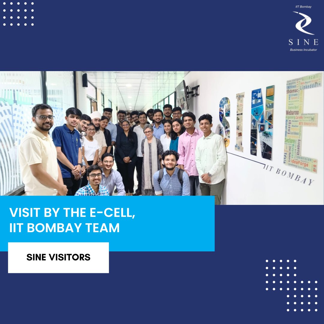 SINEIITB's tweet image. The new student team of E-Cell IIT Bombay visited SINE today. We look forward to another eventful year of working together to foster entrepreneurship across the campus and beyond. #SINEVisitors

#FosterEntrepreneurship #ECell #IITBombay #entrepreneurship