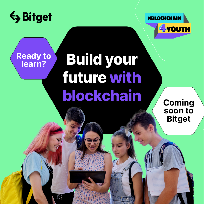 bitget's tweet photo. 📚 Want a future in #blockchain? Enrich yourself in our free #Blockchain4Youth program!

In this initiative, you'll get access to ⤵️
✅ Online courses
✅ Lectures
✅ Hackathons
✅ Scholarships

🌐 Let's build a brighter #Web3 future together.

Coming 🔜. Read more 👇