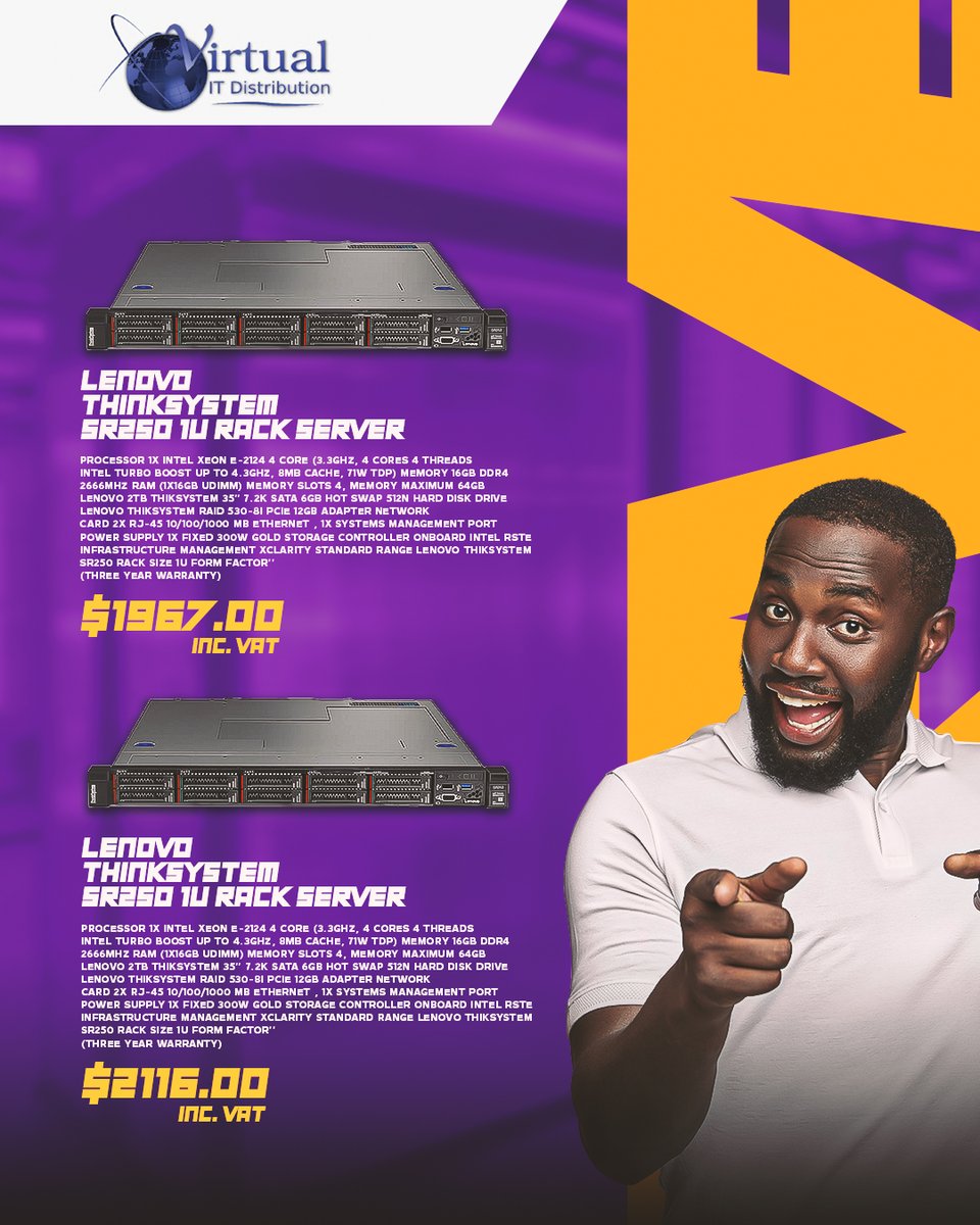 vitdistributors's tweet image. Check out our latest servers and come and grab yours at our shop located at no 42, Lanark Road, Avondale, Harare.
#computers #server #computerserver #lenovo #hp #tech #zimtech #virtualitdistribution