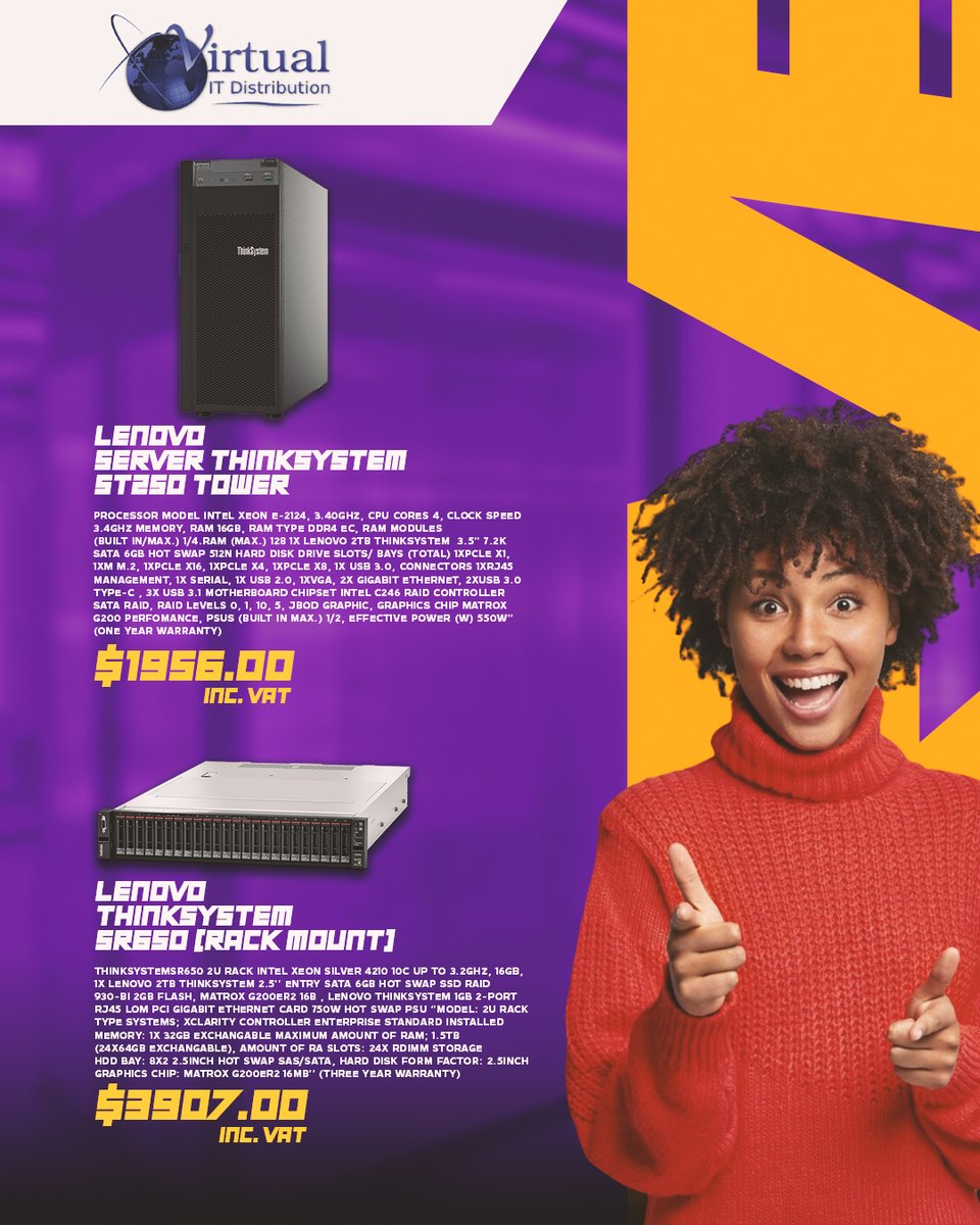vitdistributors's tweet image. Check out our latest servers and come and grab yours at our shop located at no 42, Lanark Road, Avondale, Harare.
#computers #server #computerserver #lenovo #hp #tech #zimtech #virtualitdistribution