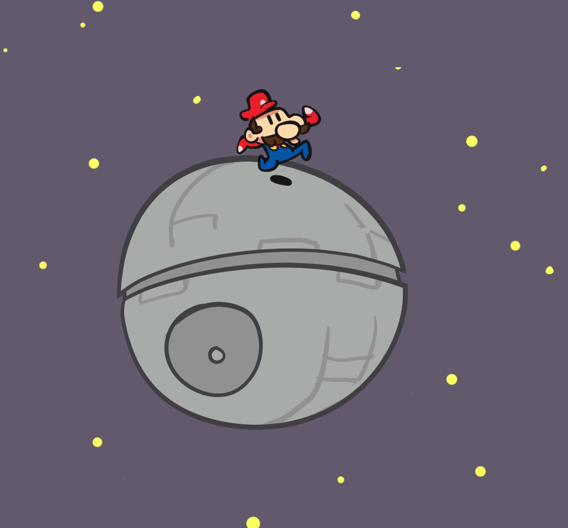 Game_B's tweet photo. "A long time ago in a Mario Galaxy far, far away...." Happy may the 4th!...  #MayThe4thBeWithYou https://t.co/SrUOdbERHg