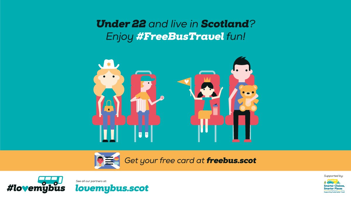 lovemybus_'s tweet photo. #FreeBusTravel for U22s allows you to travel by #bus to socialise, to exercise, to your eduction setting or to your place of work - and so much more!
Helping to make Scotland #greener and #fairer π
#lovemybus #GoForBus #youth #ChooseBus #FreeBus https://t.co/NLLeoIUqZy