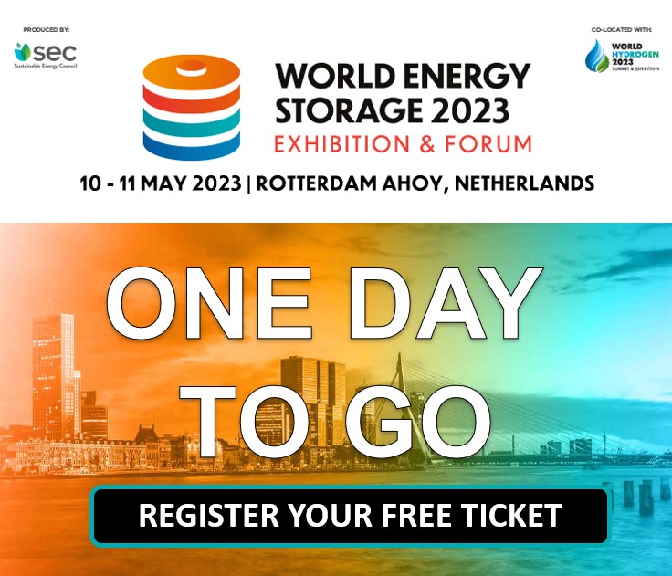 📅 ONE DAY TO GO! 📅

#WorldEnergyStorage starts from tomorrow until 11 May. Have you registered your free ticket?

✅Free Ticket: bit.ly/3YaMbQp 
📙Programme: bit.ly/3Iz1pch