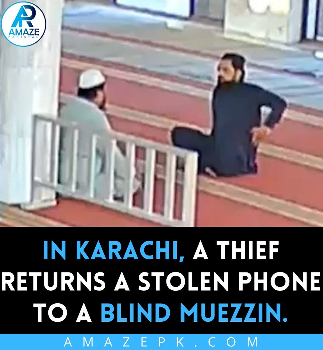 In a disturbing incident, a thief was caught on CCTV stealing money and a mobile phone from a blind muezzin inside a mosque. The thief had gained the muezzin's trust by promising to promote his naat recording on social media.