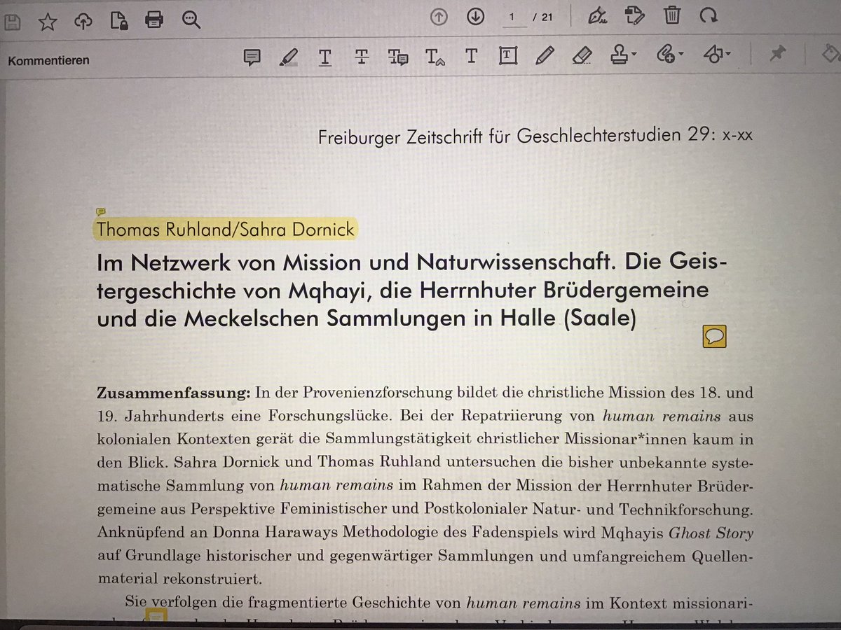 Juhu, die Fahnen sind da…bald erscheint dieser spannende Artikel zu human remains in missionarischen Sammelkontexten von Thomas Ruhland und mir in der Freiburger Zeitschrift für GeschlechterStudien @zifg_tu <a href="/stsing_org/">stsing @stsing@assemblag.es</a>