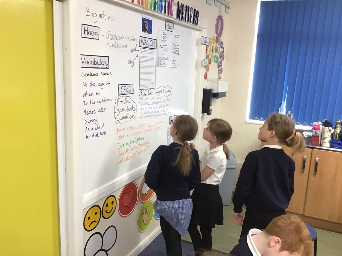 @KeelbyPrimary Today we are writing a first draft of our biography. So heart warming to see children using the working wall to support their learning #KeelbyEnglish #Biographies