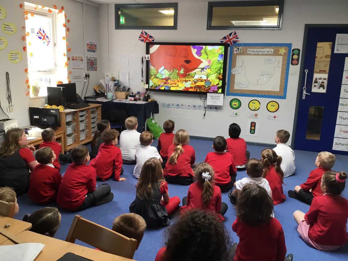 Chestnut class listening to King Charles’ children’s book the Legend of Lochnagar 👑 📖 <a href="/MillbrookP/">Millbrook Primary</a>