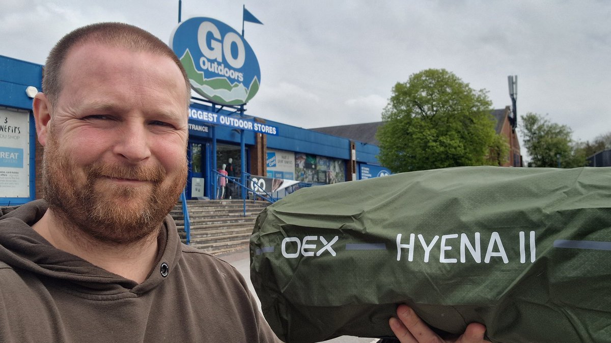 Well, it's about time I got this new OEX HYENA II TUNNEL TENT. 
<a href="/GOoutdoors/">GO Outdoors</a> <a href="/EWMwildcamping/">English woodsman</a> <a href="/OEXOutdoors/">OEX</a>