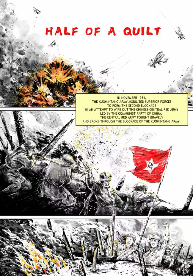 special_bone's tweet photo. 《HALF OF A QUILT》Comic version effect! Thank you to Singaporean Comic artist Toni for creating the front page. It was an interesting experience ,  Have fun together! https://t.co/6ZjxOC0k0K