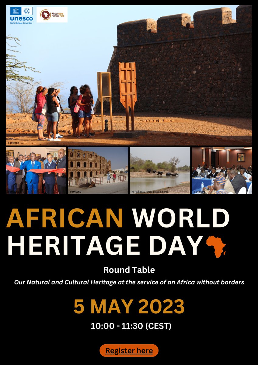 African_WH_Fund's tweet photo. Join us in celebrating African World Heritage Day and register for our online roundtable discussion which will explore African Heritage at the service of an Africa without borders. Click here to register: https://t.co/6ob2DlOpcC
#AfricanWorldHeritageDay https://t.co/dshCF0G6dR