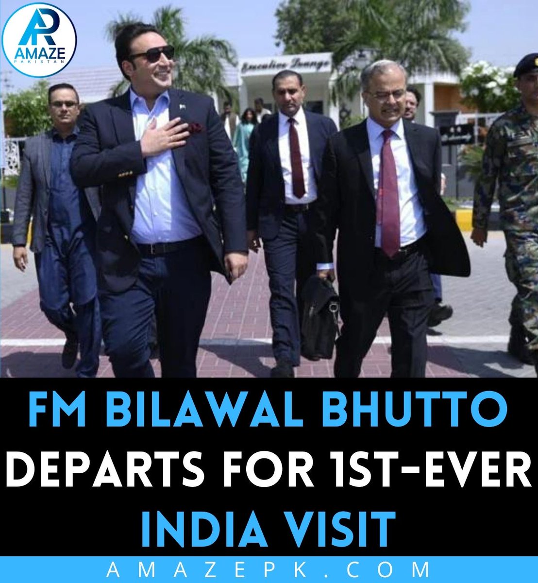 The Foreign Minister of Pakistan, Bilawal Bhutto-Zardari, embarked on his first visit to India on Thursday to lead Pakistan's delegation at a meeting of the Shanghai Cooperation Organisation (SCO).