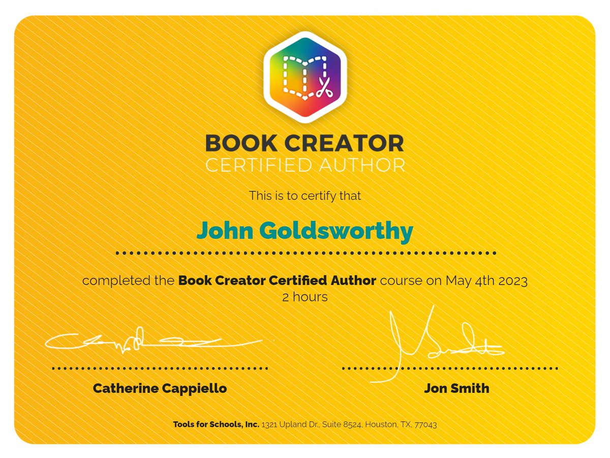 MrGoldsworthy12's tweet photo. Book Creator @BookCreatorApp is another media creation tool for all T's and S's @nlesdca @nltatesic in K-12!! Had some flex time this morning and completed the built-in training program. Contact me or your FOS Program Specialist for more info #Portfolios #ShowLearning #UDL https://t.co/XCsEYv1RAZ