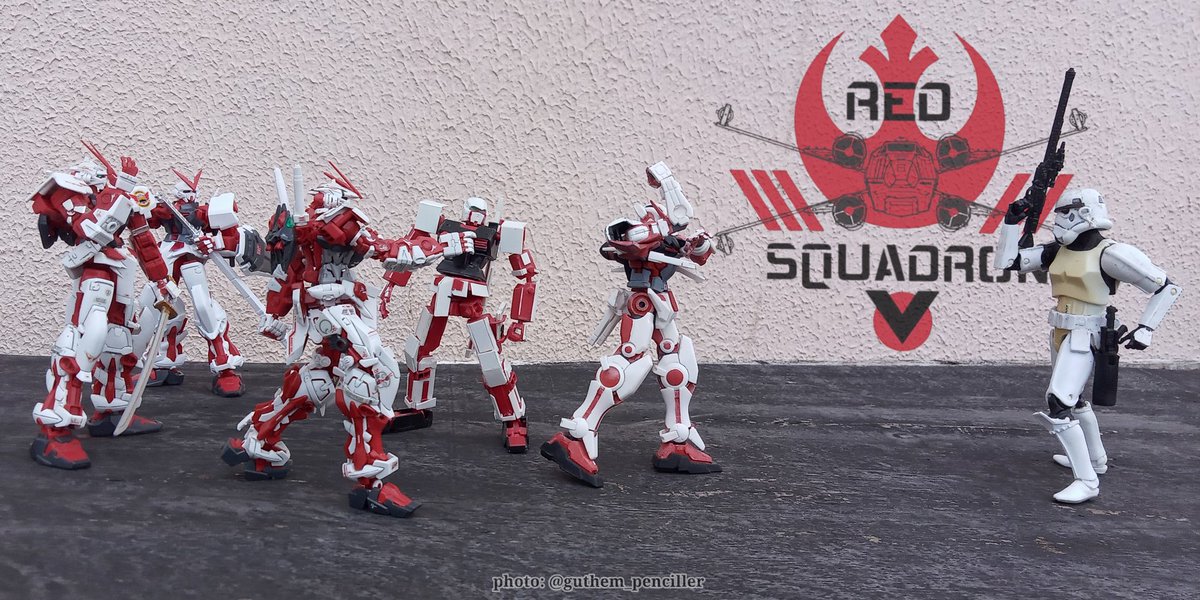 Guthem_'s tweet photo. #MayThe4ThBeWithYou
.
#RedSquadron versus #StormTrooper
.
Red team is #AstrayRedFrame, #Gundam
#AstrayRedFrameFlightUnit #GundamAstrayRedFrame #GundamHG #GndamRG #GundamGMAstrayR (my #scratchbuild) #Exia #GundamExia in red color scheme
.
Insta https://t.co/RhWuIOodO4 https://t.co/fy8sIsD95z