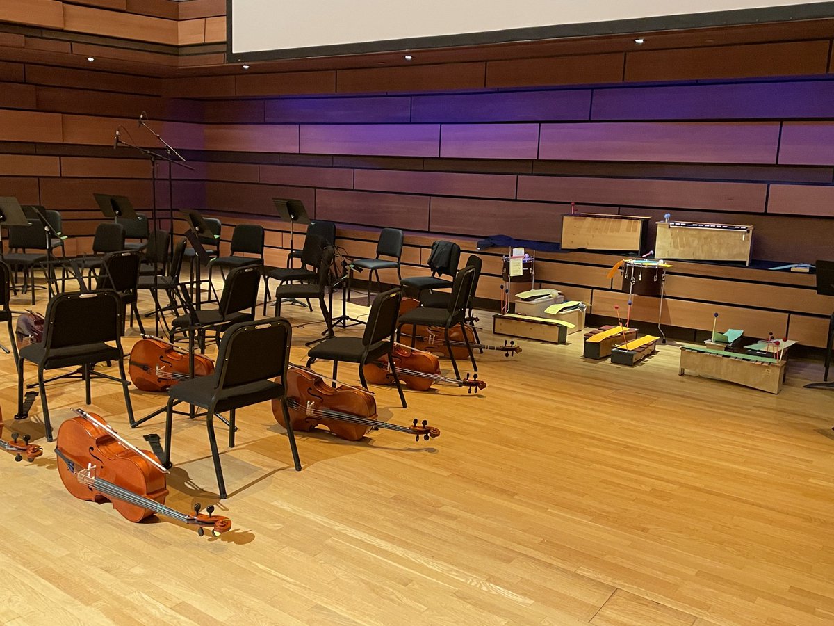 The stage is set to go for this afternoon’s concert!