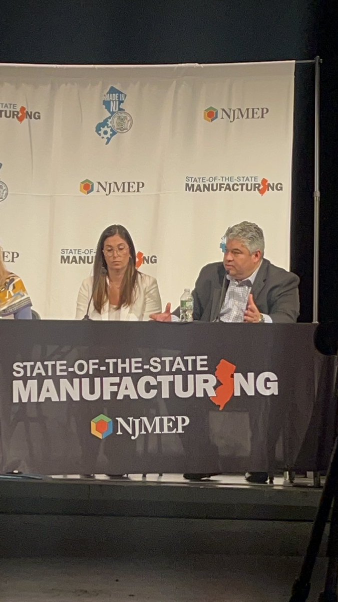 At the State of the State manufacturing in NJ hosted by @NJMEP @njbusiness on this fabulous panel our president of the @SHCCNJ @LUISODLH