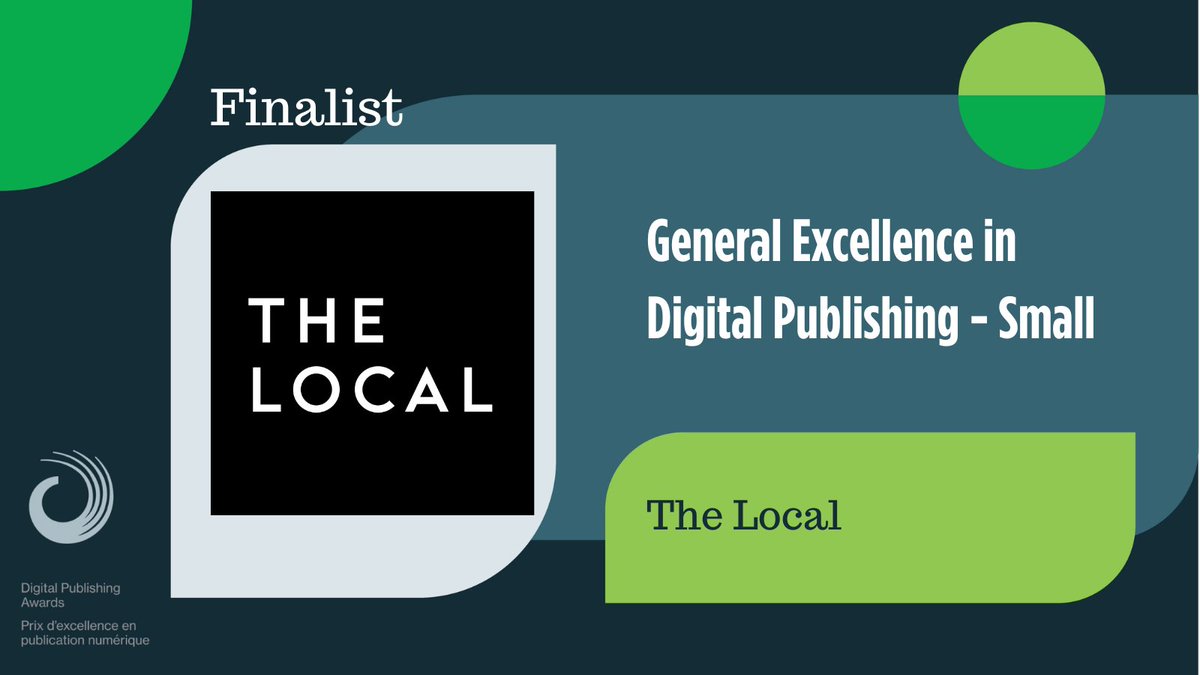 DPAwards's tweet image. .@TheLocal_TO is nominated for General Excellence in Digital Publishing in the small division. Well done to the entire team! #DPA23 digitalpublishingawards.ca/2023nominees