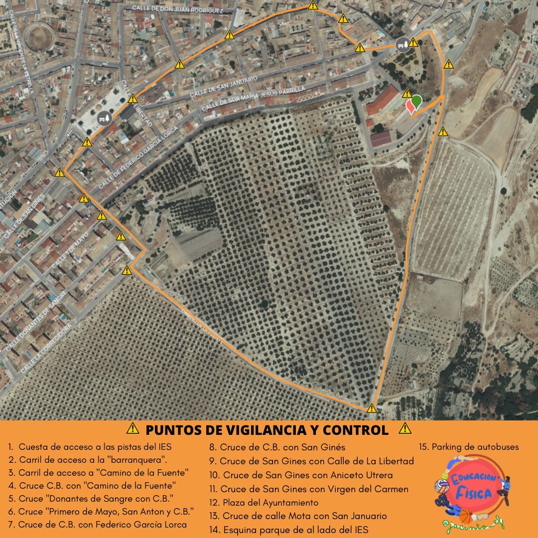 jacinto_ef's tweet photo. Seguimos descubriendo cosas de la carrera. En este caso el recorrido para esta edición. Son un total de 2km que mezclan el asfalto de las calles de #sabiote con la tierra de uno de sus carriles. Mañana es el gran día 💪👏 🏃‍♀️ 🏃‍♂️ https://t.co/fNJxYEi4Op