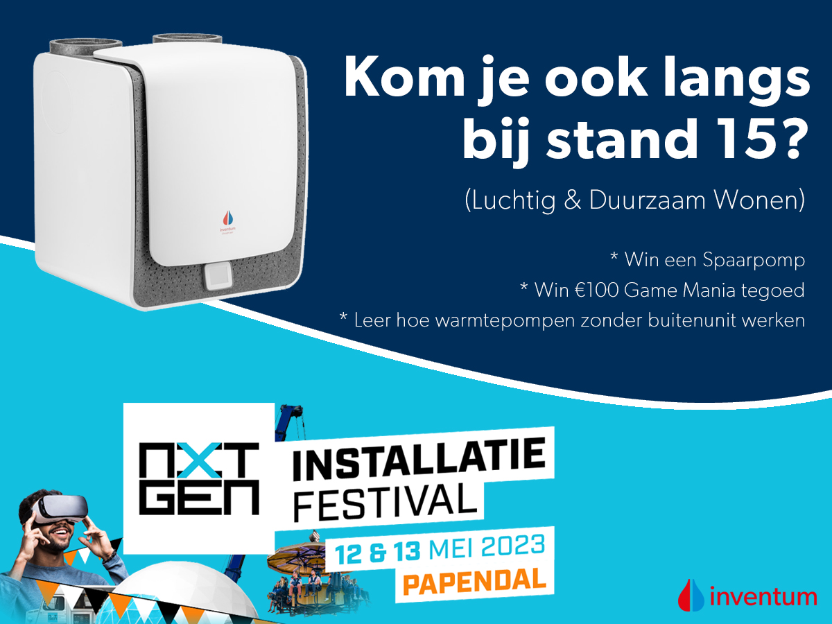 Wij staan op het #NXTGEN #installatiefestival van #Wasco op vr 12 & za 13 mei, voor #installateurs + gezin. Wij staan bij Luchtig & #Duurzaam #wonen met meer info over onze binnen #warmtepompen zonder #buitenunit. Ook hebben we 2 winacties. Kom je langs?➡️wasco.nl/content/instal…