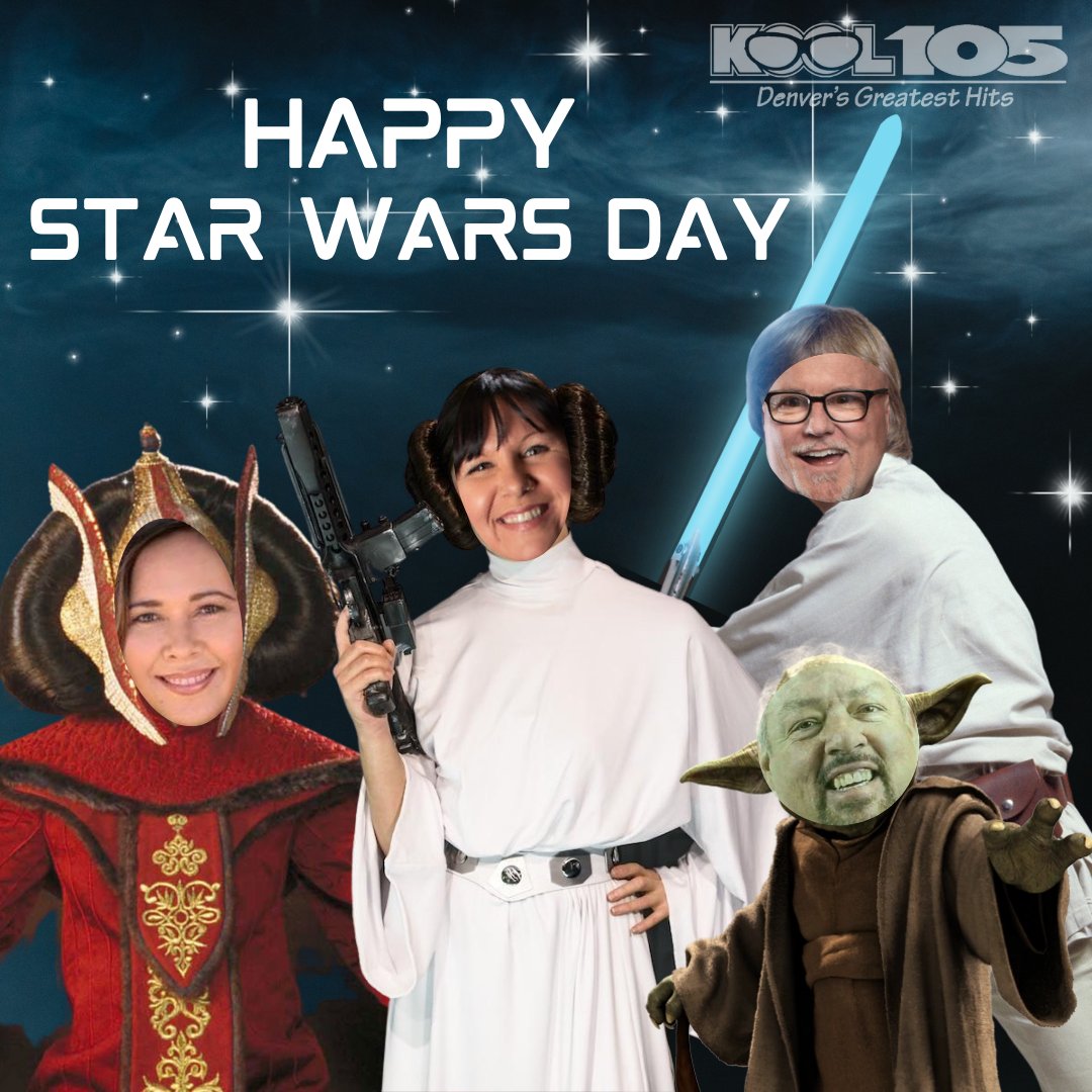 KOOL105Denver's tweet photo. May the 4th be with you...
#starwarsday #maythe4th #starwars #kool105 #winstonandmel #lalaine #jimberry https://t.co/ovJkxVZGXv