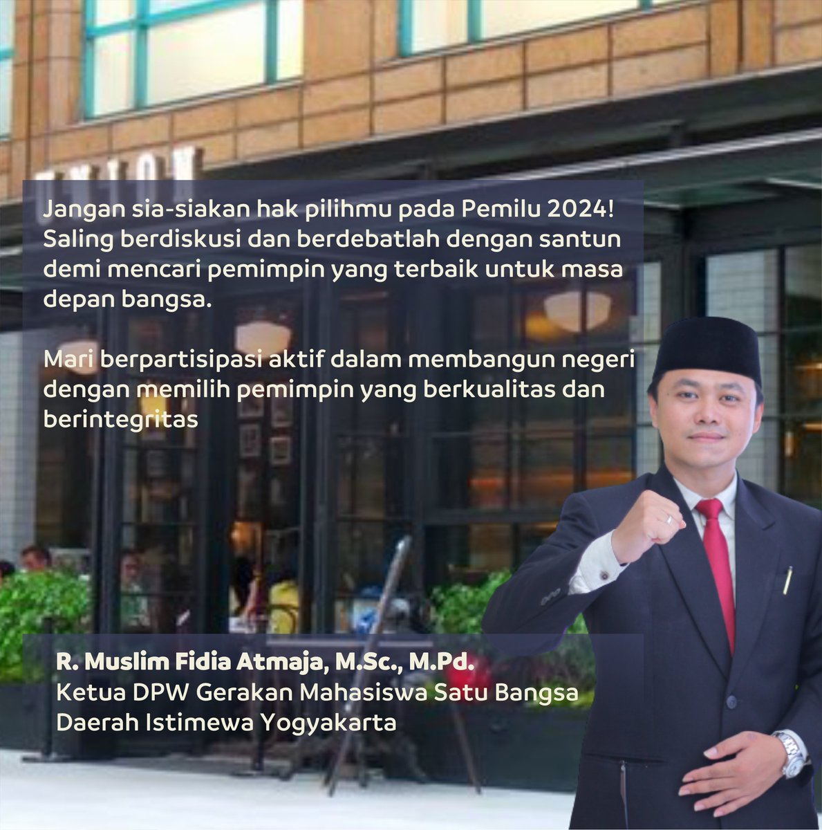 R. Muslim Atmaja, M.Sc., M.Pd., | Jogja tweet media
