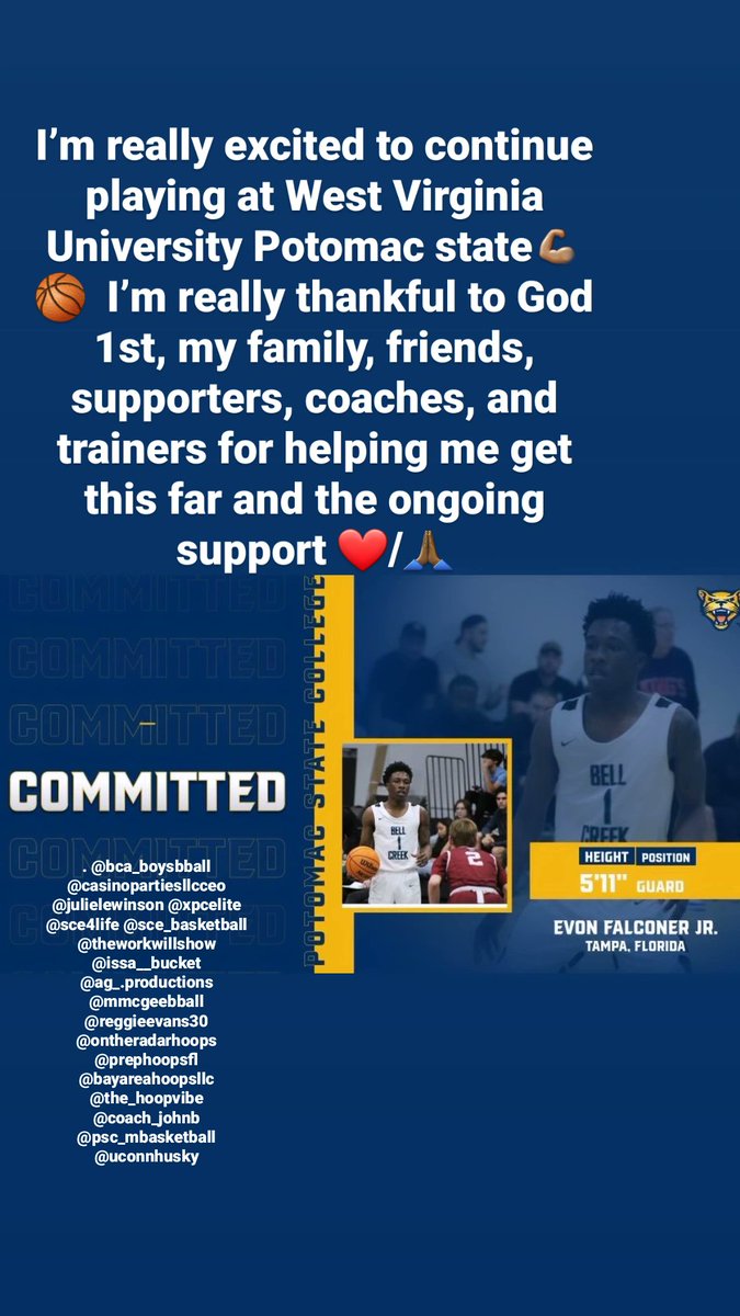 Evon Falconer (@evonnfalconer) on Twitter photo #Committed
@BCABoysBball <a href="/CasinoPartyLLC/">Coach Jasric Johnson</a> <a href="/BradyFolk/">Coach B</a> <a href="/CoachRStreets/">Ryan Streets</a>
<a href="/prephoopsfl/">Prep Hoops Florida</a> <a href="/ReggieEvans30/">ReggieEvans30</a> <a href="/XpcElite/">XPC Elite</a> <a href="/thehoopvibe/">ᴊᴀᴋᴇ ᴘᴇʀᴘᴇʀ</a> <a href="/PSC_MBasketball/">Potomac State Men’s Basketball</a> <a href="/coach_bianchi/">Coach Bianchi</a> <a href="/RossVDG14/">Ross Van De Griek</a> <a href="/AP_Writess/">Allen Pettigrew</a> <a href="/jarroyoSCE/">John Arroyo</a> <a href="/CdoubleU13/">Chris Ward</a> <a href="/MaxPreps/">MaxPreps</a> <a href="/BayAreaHoopsfl/">Reg Burke ΦΒΣ🤘🏾</a> <a href="/letsdobball/">Coach Dumont</a> <a href="/PrepHoops/">Prep Hoops 🏀</a> <a href="/hoopseen/">HoopSeen</a> <a href="/OTRHoops/">On the Radar Hoops Events</a> #Committed
@BCABoysBball <a href="/CasinoPartyLLC/">Coach Jasric Johnson</a> <a href="/BradyFolk/">Coach B</a> <a href="/CoachRStreets/">Ryan Streets</a>
<a href="/prephoopsfl/">Prep Hoops Florida</a> <a href="/ReggieEvans30/">ReggieEvans30</a> <a href="/XpcElite/">XPC Elite</a> <a href="/thehoopvibe/">ᴊᴀᴋᴇ ᴘᴇʀᴘᴇʀ</a> <a href="/PSC_MBasketball/">Potomac State Men’s Basketball</a> <a href="/coach_bianchi/">Coach Bianchi</a> <a href="/RossVDG14/">Ross Van De Griek</a> <a href="/AP_Writess/">Allen Pettigrew</a> <a href="/jarroyoSCE/">John Arroyo</a> <a href="/CdoubleU13/">Chris Ward</a> <a href="/MaxPreps/">MaxPreps</a> <a href="/BayAreaHoopsfl/">Reg Burke ΦΒΣ🤘🏾</a> <a href="/letsdobball/">Coach Dumont</a> <a href="/PrepHoops/">Prep Hoops 🏀</a> <a href="/hoopseen/">HoopSeen</a> <a href="/OTRHoops/">On the Radar Hoops Events</a>
