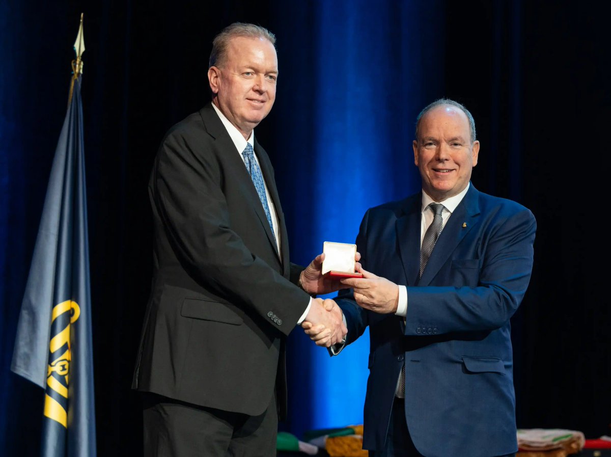 NGA_GEOINT's tweet photo. NGA is in Monaco this week with @NOAA & @NavyOceans for @IHOhydro’s Third Assembly of the International Hydrographic Organization. NGA’s Peter Doherty was recognized with the 2020 Prince Albert I Medal for #Hydrography presented by the Prince of Monaco. Congrats! #MappingTheOcean https://t.co/dVBfflxTs0