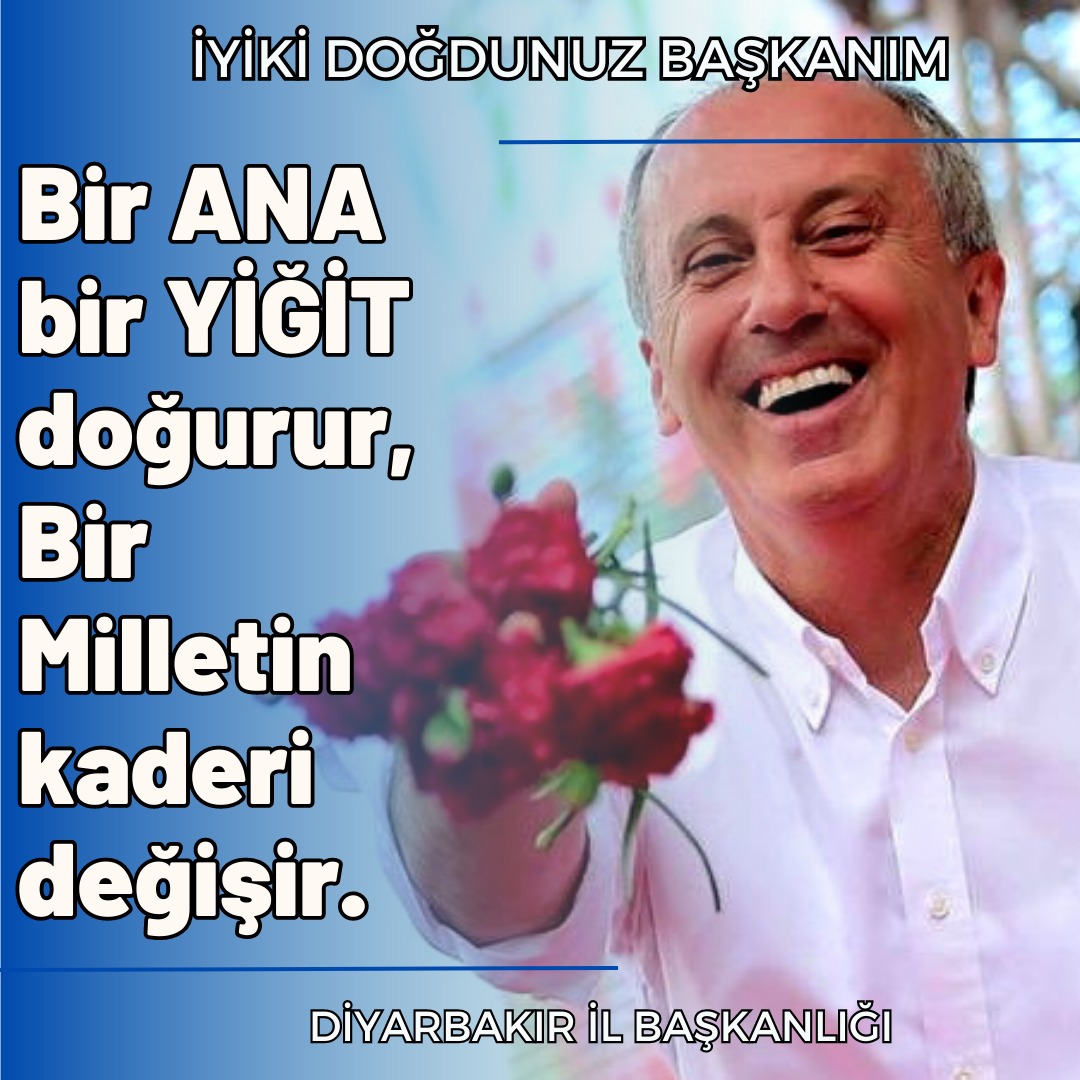 Sayın Genel başkanımız 13.Cumhurbaşkanı adayımız <a href="/vekilince/">Muharrem İNCE</a> İYİKİ DOĞDUNUZ 💙BİRLİKTE GÜZEL GÜNLER GÖRECEĞIZ INANIYORUZ🧿🧿🧿