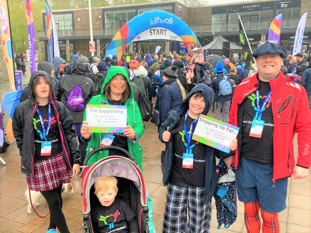 DSScotland's tweet photo. A record-breaking 14,000 Kiltwalkers walked the walk last Sunday including our own #TeamDSS... We are delighted to share that collectively you have raised just under £8K in support of the Down's syndrome community in Scotland! Thank you, Thank you, Thank you 👏 https://t.co/KhWzVQhkmB