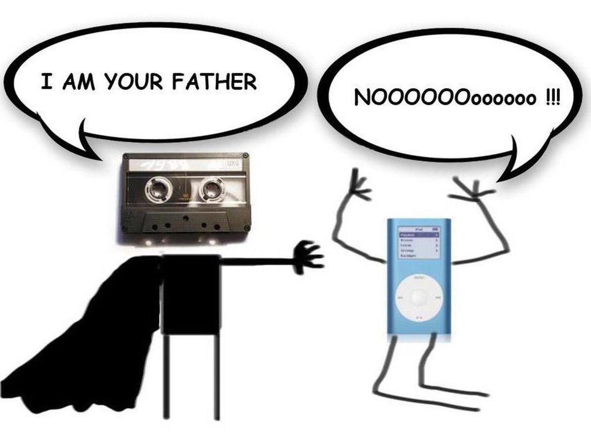A classic meme for #May4thBeWithYou 😏 #TBT RT if you still have cassettes or an #iPod 📼🎶