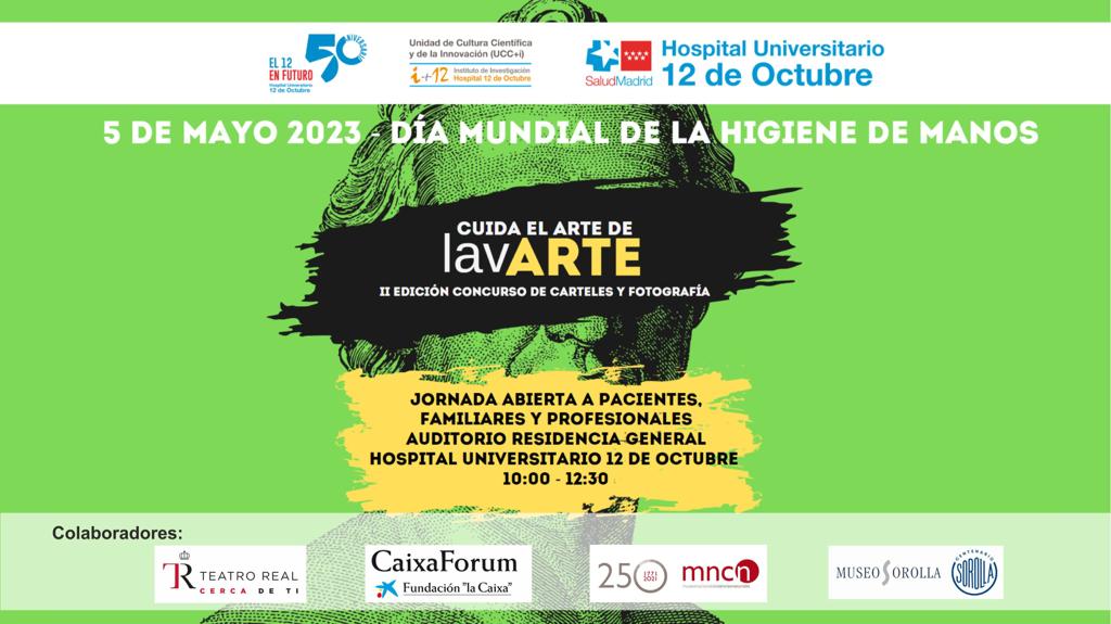 preventivah12o's tweet photo. Mañana es el Día Mundial de la Higiene de Manos. Ven a la jornada abierta a pacientes, familiares y profesionales, con varias ponencias sobre #higienedemanos y la entrega de premios de la II edición del concurso #lavARTE. ¡Contamos contigo!
@WHO #somosdel12 #hospital12deoctubre https://t.co/Sbl80caSW9