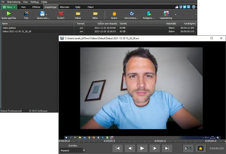 NCHSoftwareSV's tweet image. Debut Videoinspelare
Efter #inspelning kan du enkelt se #filmen under fliken "Inspelning". Här kan du spara den i valfritt format eller öppna den i VideoPad för #redigering.
nchsoftware.com/capture/sv/dow…