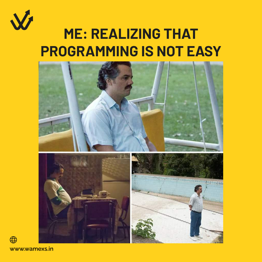 Wamexssolution's tweet image. &quot;When you thought programming would be a piece of cake but end up spending hours debugging your code&quot;
#programmingstruggles #codingmemes #programminghumor #developerproblems #programmerproblems #codinglife #webdevelopment #appdevelopment #programmerlifebalance #techhumor