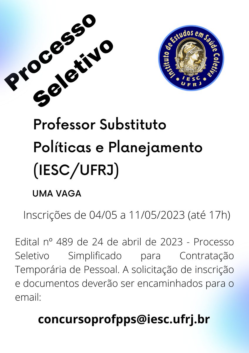 Instituto de Estudos em Saúde Coletiva (@iesc_ufrj) on Twitter photo 