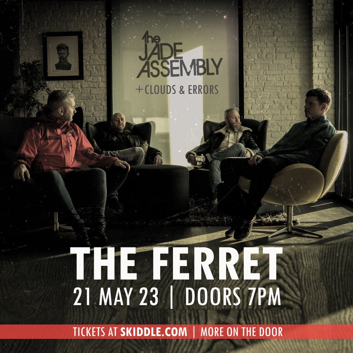 Indie rock band @TheJadeAssembly head to #TheFerret with support from up and coming Bolton band @cloudsanderrors in two weeks time!